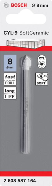 CYL-9 Tile drill bit Ceramic 8 x 80 mm