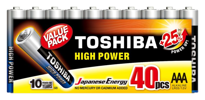 Toshiba High Power AAA Multi-Pack - 40