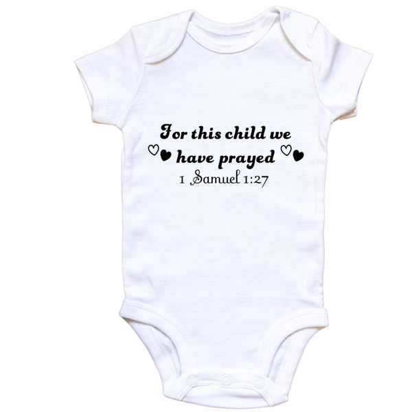 Baby Vest For this Child we Prayed - Newborn