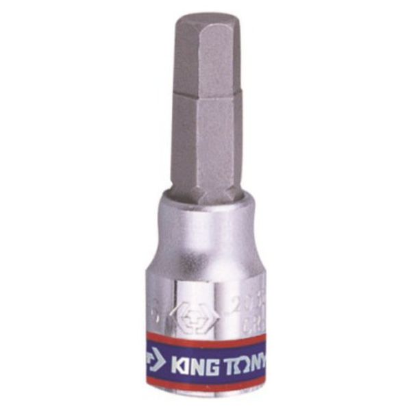 King Tony - Socket Hex Bit - 1/4 Inch Drive - 6mm x 37mm - 6 Pack