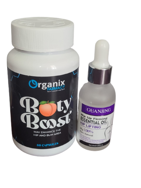 Booty Boost 60 Capsules &amp; Hip Up Essential Oil