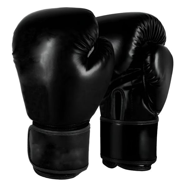 1 Pair PU Boxing Punching Gloves for Men &amp; Women - Black