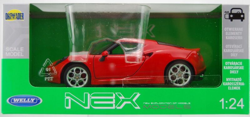 Welly Alfa Romeo 4C Red Scale 1 : 24