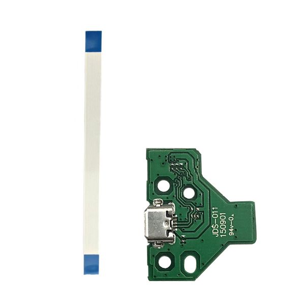PS4 Controller 12 Pin USB Charger PCB Board With Cable JDS-011 - Green