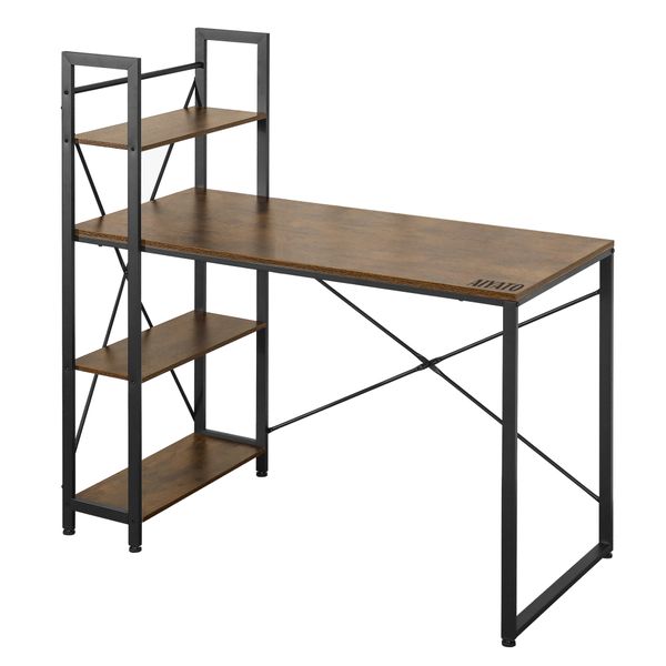 Aiyato Office Desk with Shelves Study Table Computer Workstation 120cm