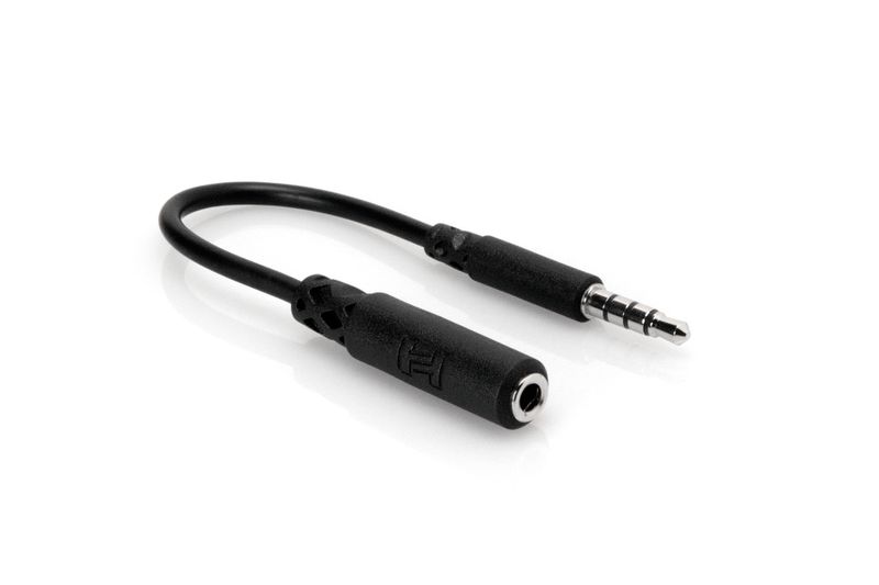 Hosa Headphone Adaptor - 3.5 mm TRRS to Slim 3.5 mm TRRS