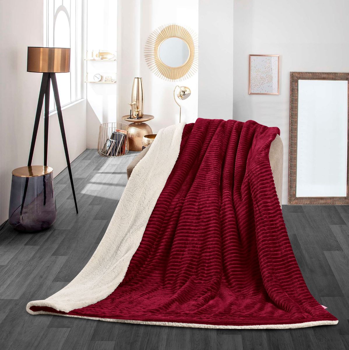海外限定JORDAN REVERSIBLE BIG BLANKET Reversible Throw Blanket Stripped | Shop Today. Get it Tomorrow