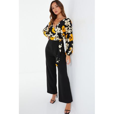 Quiz green cheap floral jumpsuit