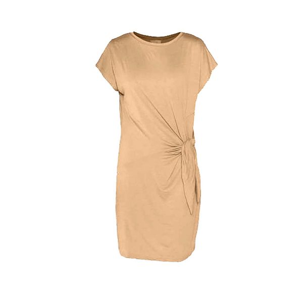 Hannah Grace Maternity Brown Side Knot Dress image
