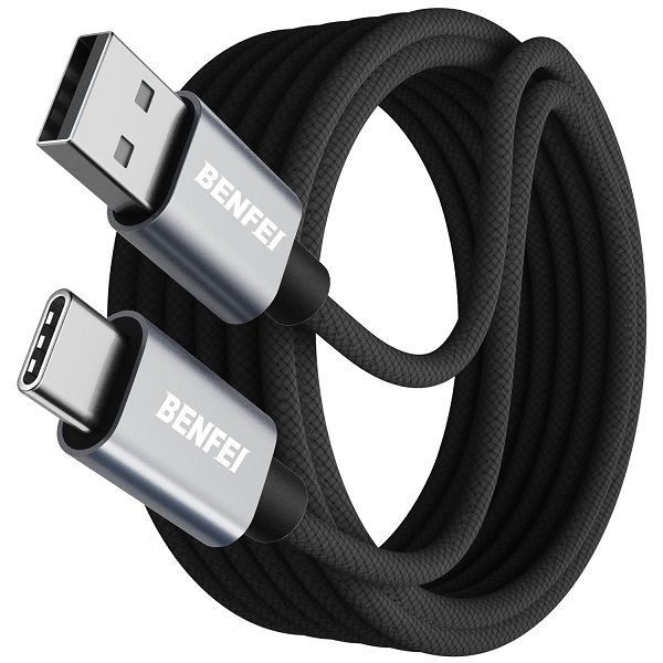 BENFEI 000346G USB2.0 to USB-C Male-to-Male 2m Fast Charge Cable - Black