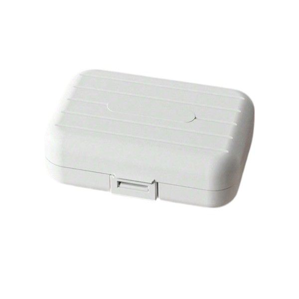 Compact 7-Grid Pill Organizer Storage Box - White