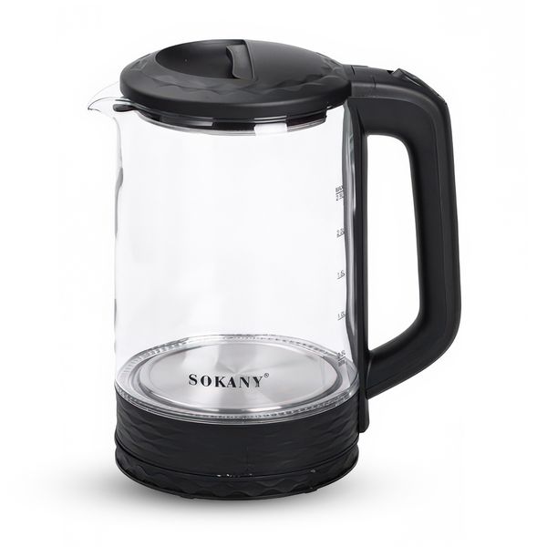 Sokany 2.5L 1500W Glass Electric Kettle with 360 Base