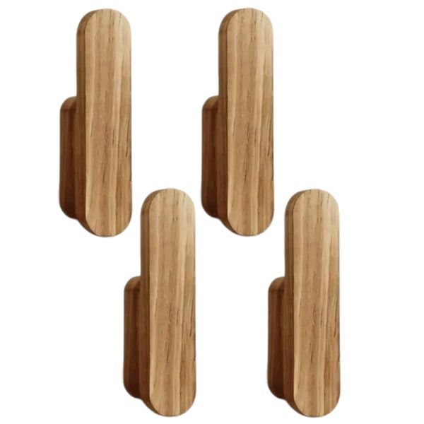 RustHook Wall Mount Wood Rustic Bedroom Towel Rack Robes Utility Hooks