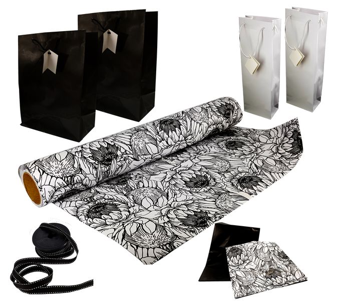 B.Moore - Gift-Wrap Kit - Protea – Black and White Pack