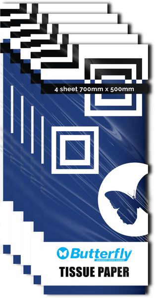 Tissue Paper - 4 Sheets (660X500Mm) Dark Blue T13 X5