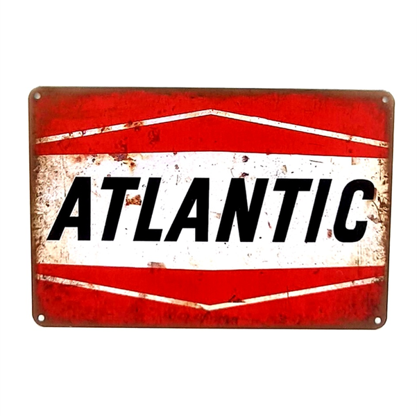 Tin Sign Atlantic Motor Oil