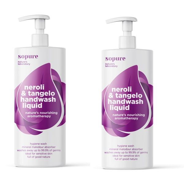 SoPure Natural Eco-Friendly Neroli &amp; Tangelo Handwash Liquid 500ml (2 Pack)