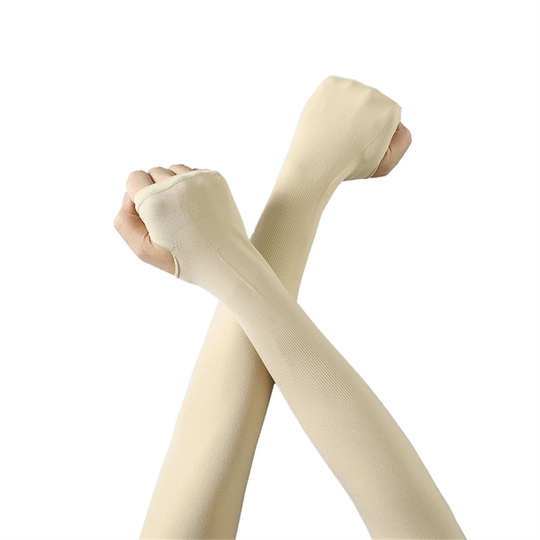 Yellow Summer Sun Protection Ice Sleeves Ice Silk