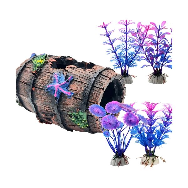 QKTNIUBI Aquarium Fish Tank Landscaping Decoration Set