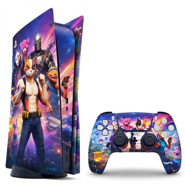 Skin Compatible with PS5 (Disc): Fortnite Neon cyber arena