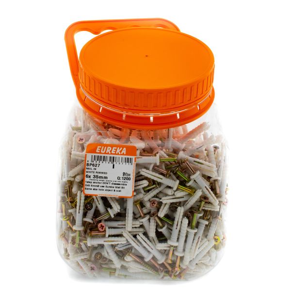 EUREKA Nail-In Anchor White Rimmed 6 x 35mm Q:1200 BP627