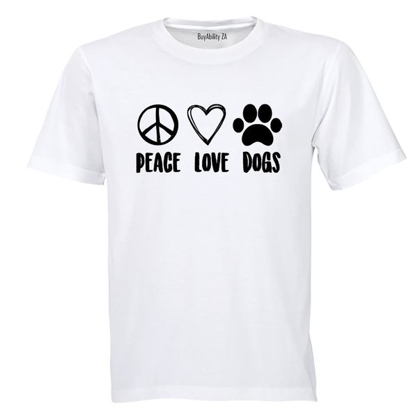 Peace. Love. Dogs - Adults - T-Shirt