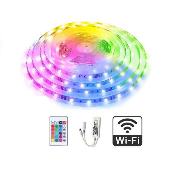 Smart Wireless RGB Dual Music Sync Multi Colour LED Strip Lights
