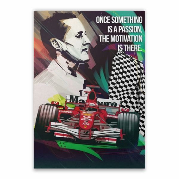 Michael Schumacher Quote Poster - A1
