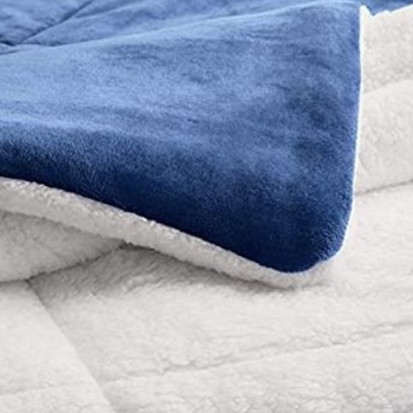 Luxuriously Soft Fleece Comforter Set - Blue