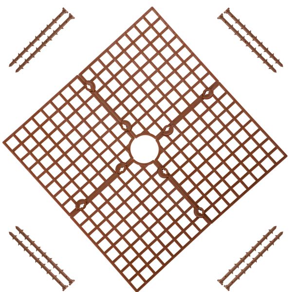 Brown Square Plant Guard Rail System