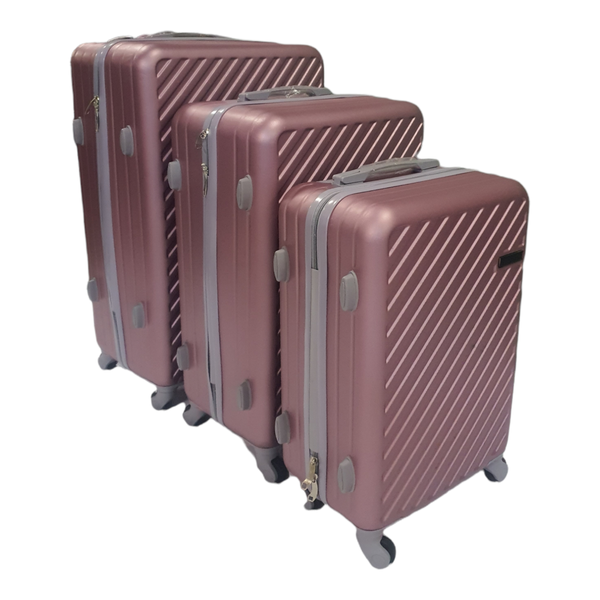 Acesa - Quality 3 Piece 27" Hard Shell Z-Type Travel Luggage Suitcase Set