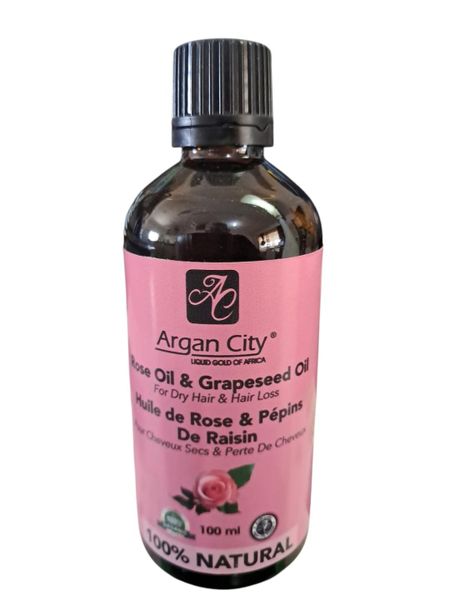 Rose Oil &amp; Grapeseed oil for Hair 100ml