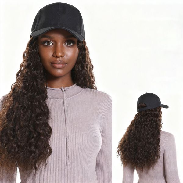 Adjustable Synthetic 18Inch Curly Wave Hat Wig