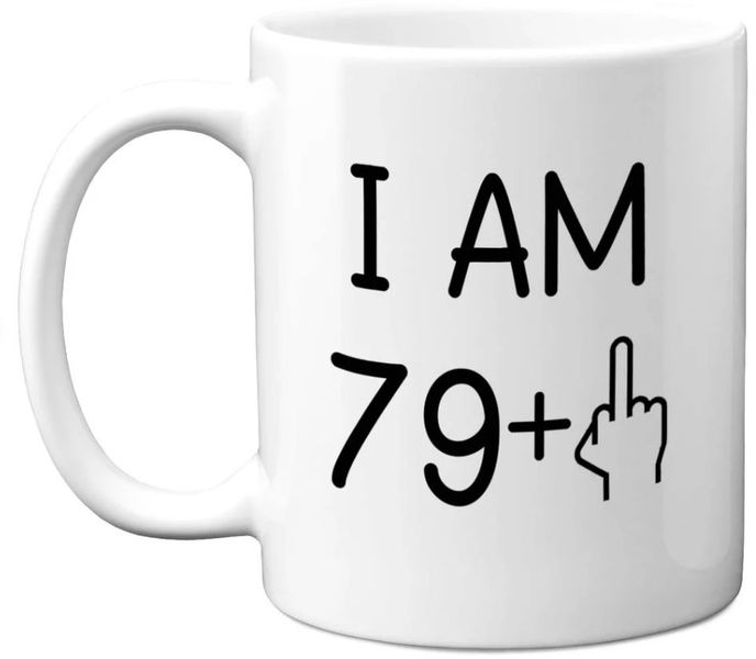 80th Birthday Middle Finger Birthday Christmas Gift Premium Coffee Mug