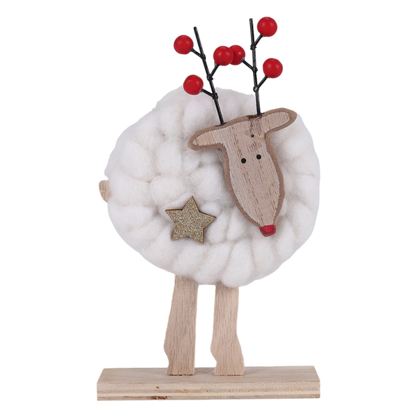 New Nordic Christmas Wooden Wool Felt Decoration Christmas Elk Santa Claus