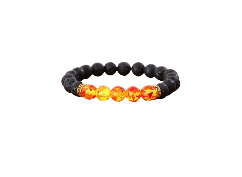 Lava Stone Sacral Chakra Bracelet by J Factor
