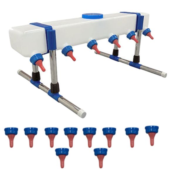 Pet Six Heads Sheep Pig Feeder With Holder &amp; 10 Backup Pacifiers (9L) -78cm