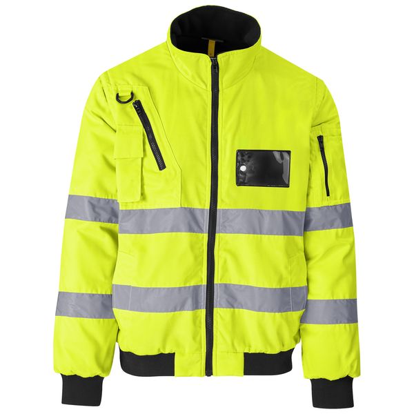Techno Padded Hi-Viz Reflective Bunny Jacket - Yellow - S