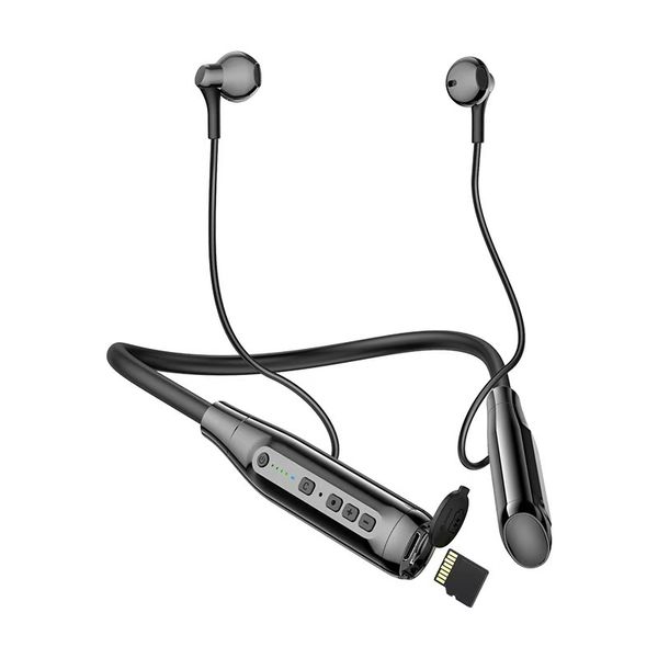 Wireless Bluetooth Earbuds Neckband with TF Card Slot