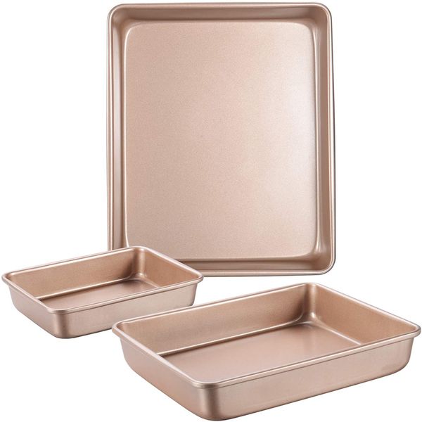 Nonstick Oven Pans Baking Sheets Deep Tray Cake Cookie Sheet - 3 Piece Set
