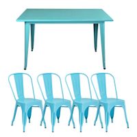 Home Furniture Retro Dinning Table Set of 5