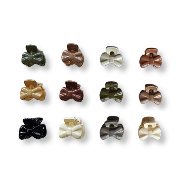 Mini Hair Clips Bundle - 12 Pieces - Bow Design
