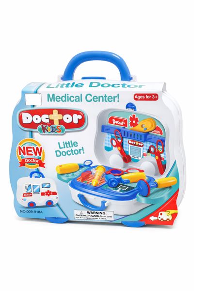 Foldable Suitcase Doctor Kit Toy Set with Medical Accessories