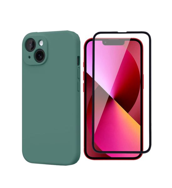 Silicone Phone Case &amp; Screen Protector Combo Compatible with Samsung Galaxy A16 - Black