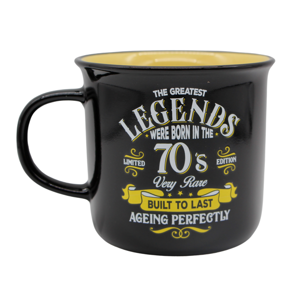 Legends Mug - Decade: 1970's - Yellow