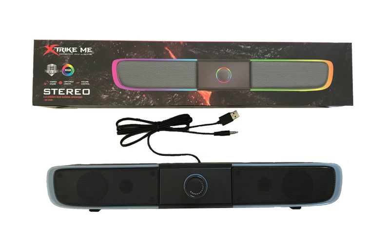 2.0 Stereo RGB PC Gaming Soundbar Speaker