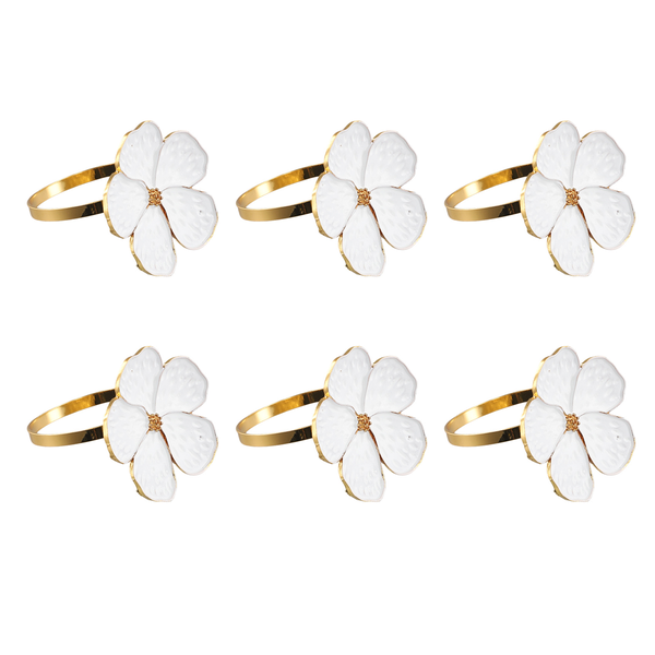 6 Pcs Flower Napkin Ring Used For Banquet Daily Party Decoration