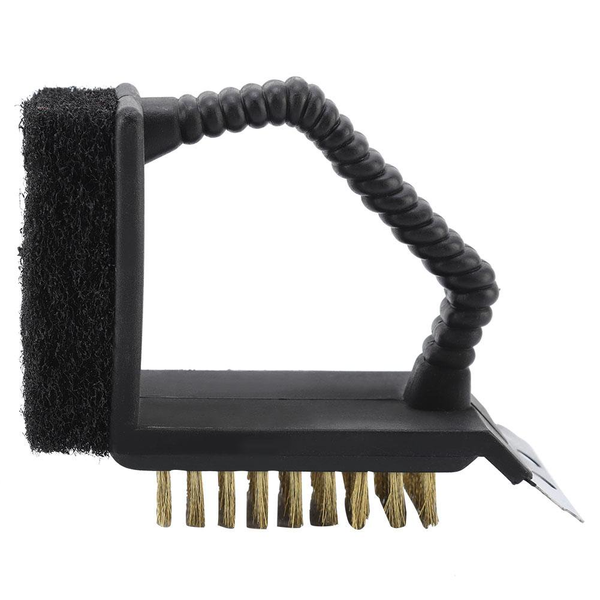 Multi-functional 3-in-1 Durable Stainless Steel Barbecue Cleansing Brush