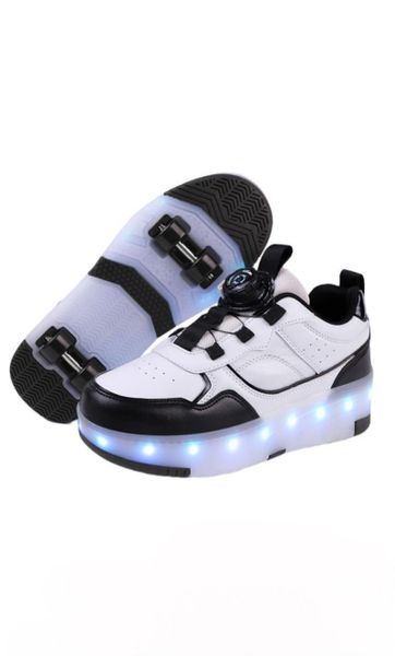Kids LED Flashing Light 4-Wheel Roller Skates