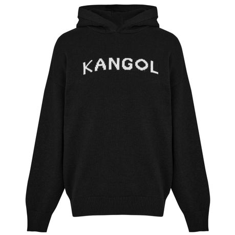 Kangol Men Logo Hood Knitted Jumper Black Parallel Import S Daily Sale Shop